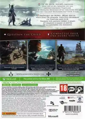 Assassins Creed Rogue (USA) box cover back